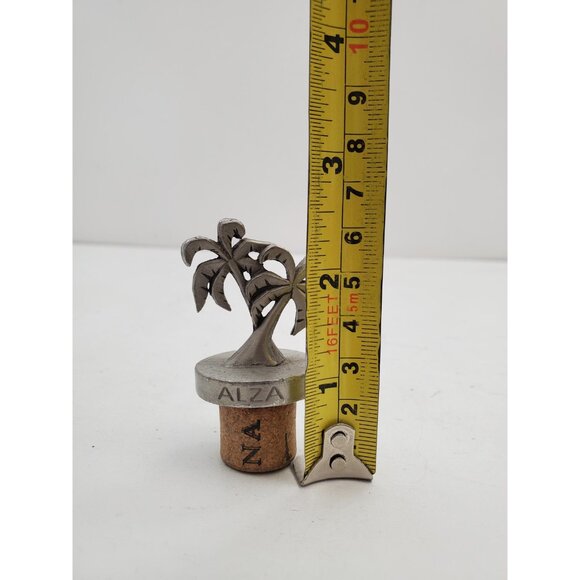 Vintage Wine Bottle Cork, Pewter Trees Stopper Lid Bar Ware 1990s pewter Wine - Picture 9 of 10